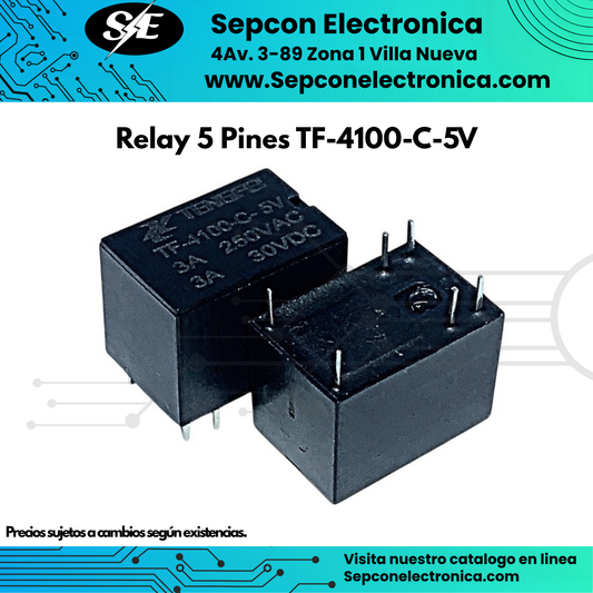 Relay TENGFEI 6 Pines 5V 3A TF-4100-C-5V SPDT
