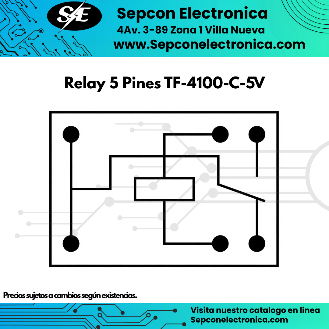 Relay TENGFEI 6 Pines 5V 3A SPDT TF-4100-C-5V