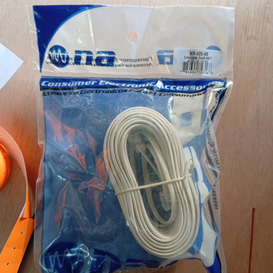 Cable telefónico de 50 ft Pies  Marca Nippon America