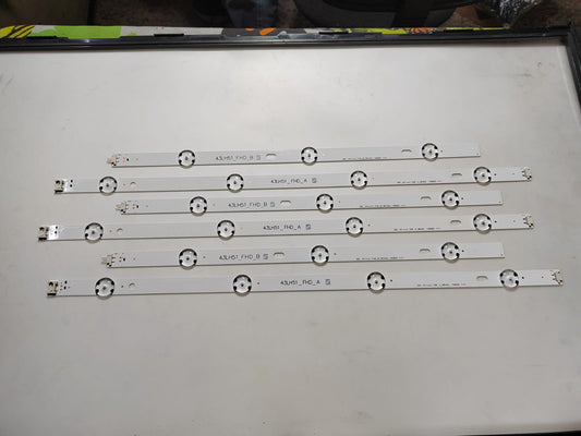 Tira LED para televisión LG 43" 43LF5100, 43LF510, 43LH5100, 43LH5700, 43LH570, 43LH520, 43LH590, 43LJ515, 43LH510