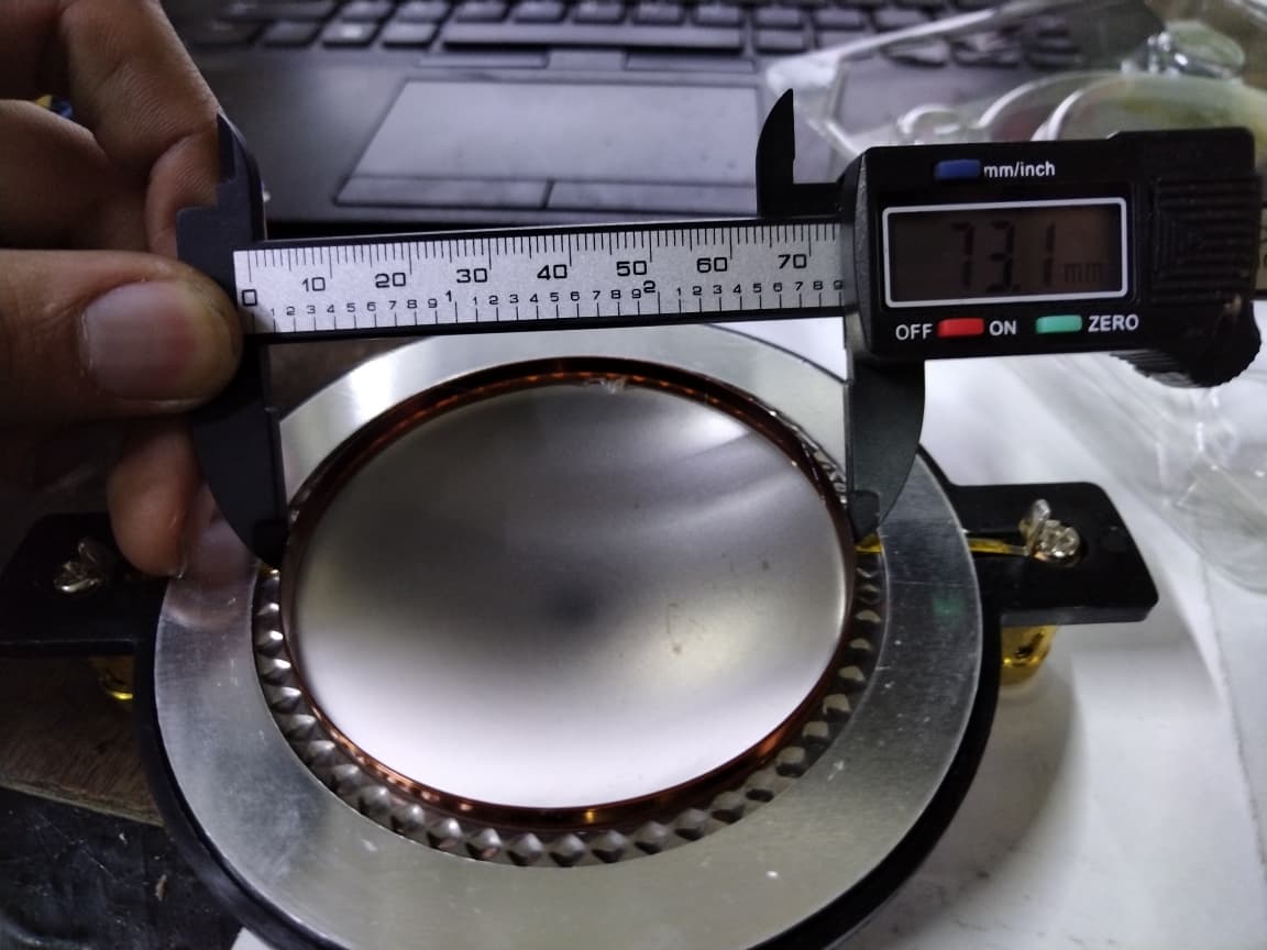 Membrana de repuesto TU -  7202 diámetro bobina 73 mm y Base 111 mm