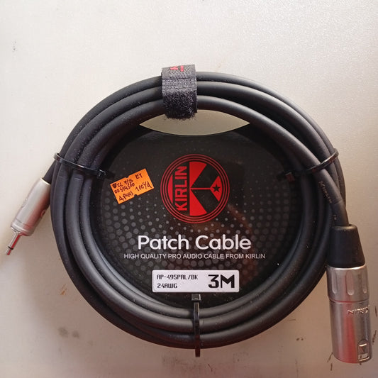 Cable Kirlin 3.5mm a XLR Macho de 3 metros  – Modelo AP-495PRL/BK