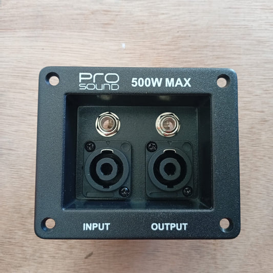 Terminal de bocina con 2 Speakon y 2 jacks de 1/4 Pro sound NB522
