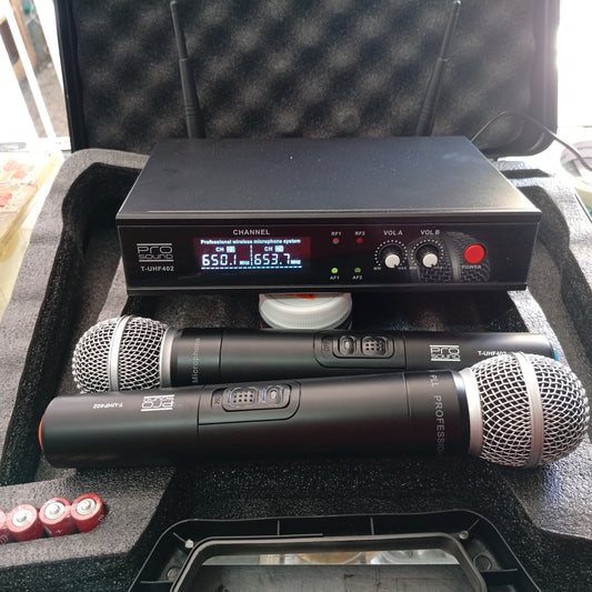 Par de Micrófonos Inalámbricos UHF Pro Sound UHF402 (2 canales)