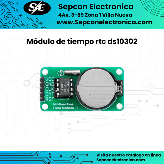 Modulo RTC  DS10302 Modulo sensor de tiempo (no incluye batería)