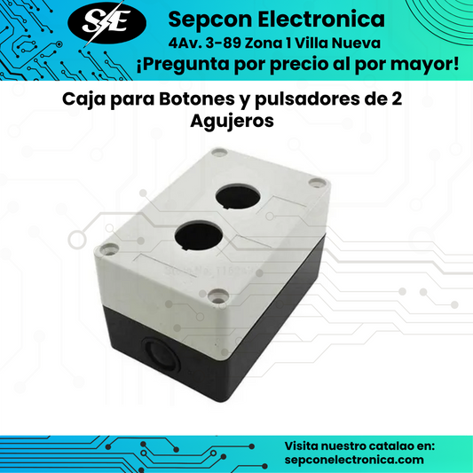 Caja de Control Plástica para 2 Botones de Ø22 mm