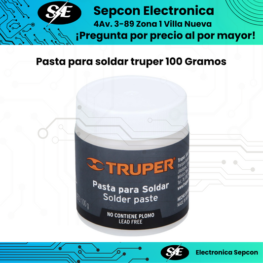 Pasta para Soldar Truper 100g, Libre de plomo 19338