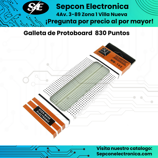 Galleta de Protoboard  830 Puntos