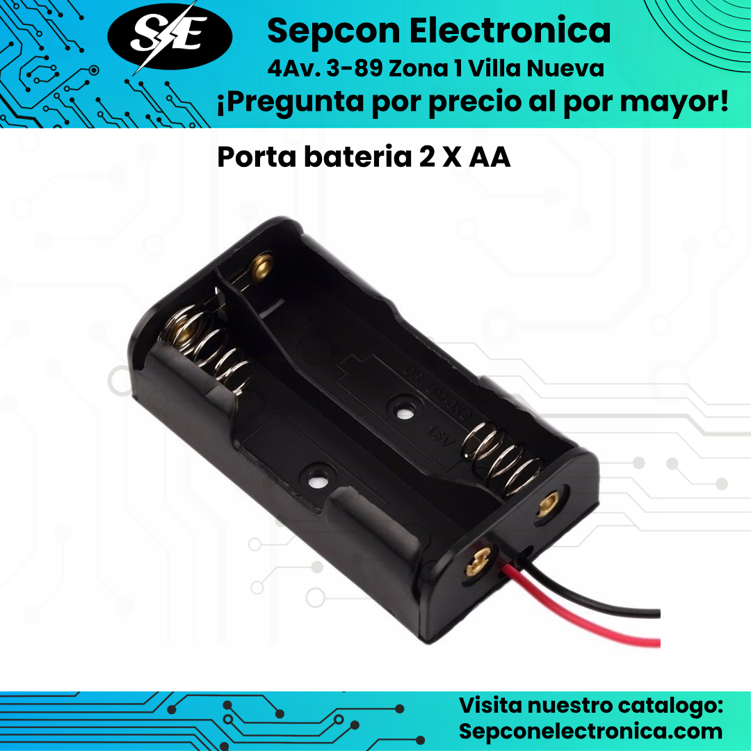 Porta batería para 2 X AA