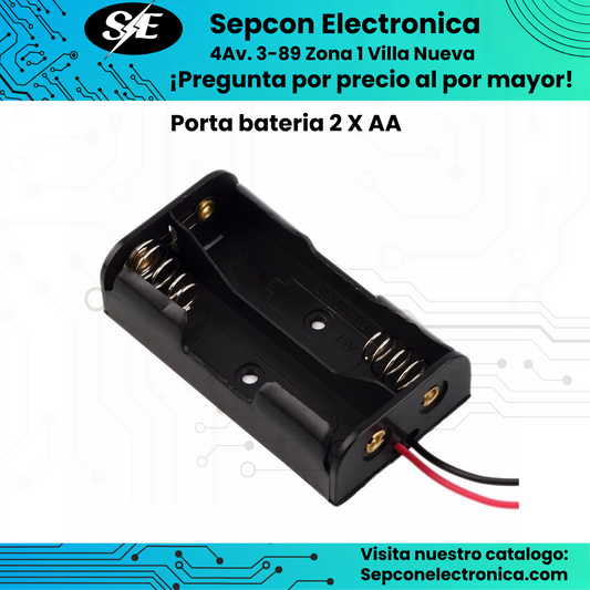 Porta batería para 2 X AA