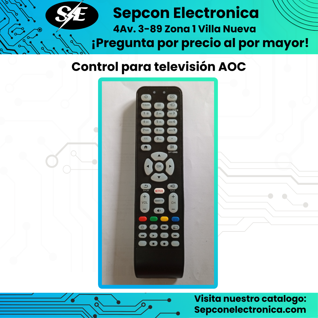Control remoto para Televisión AOC