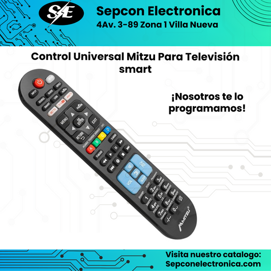 Control Remoto Universal Mitzu para Televisión Smart