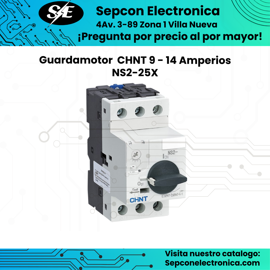 Guardamotor CHNT NS52-25X (9 – 14 A) 240V