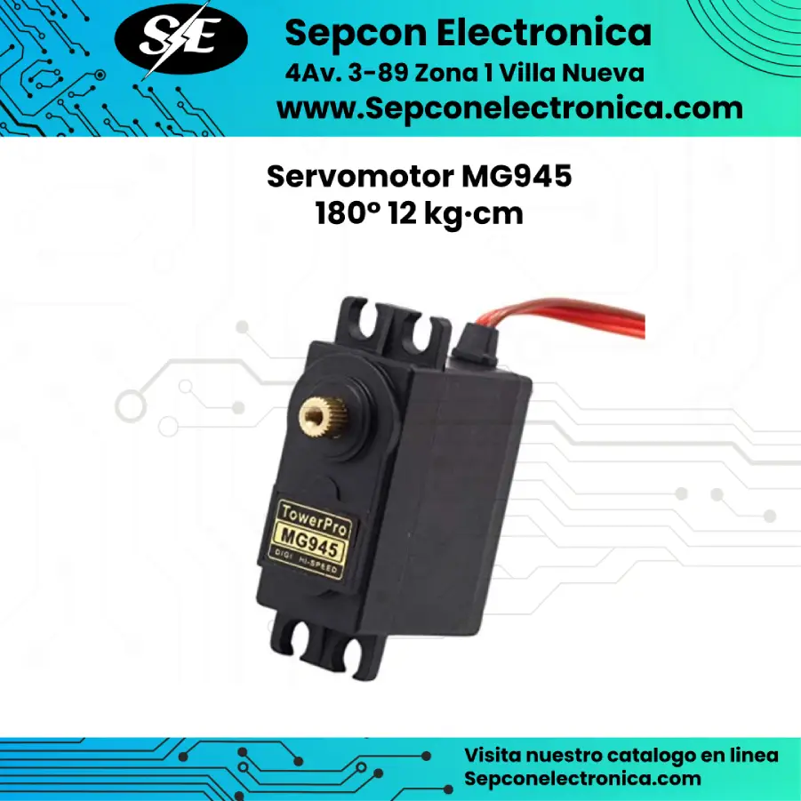 Servomotor MG945 180° 12 kg·cm