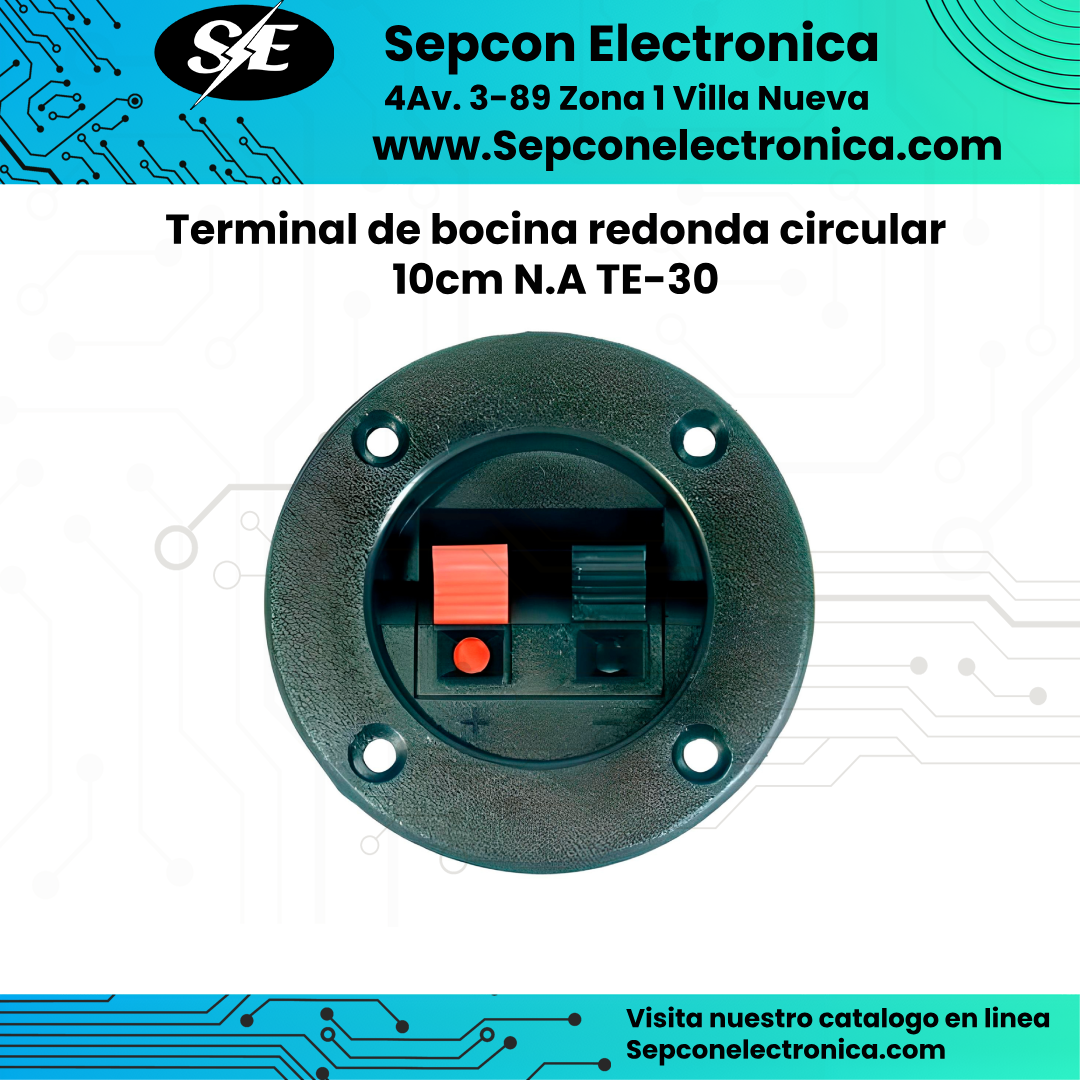 Terminal de bocina redonda circular 10cm N.A TE-30