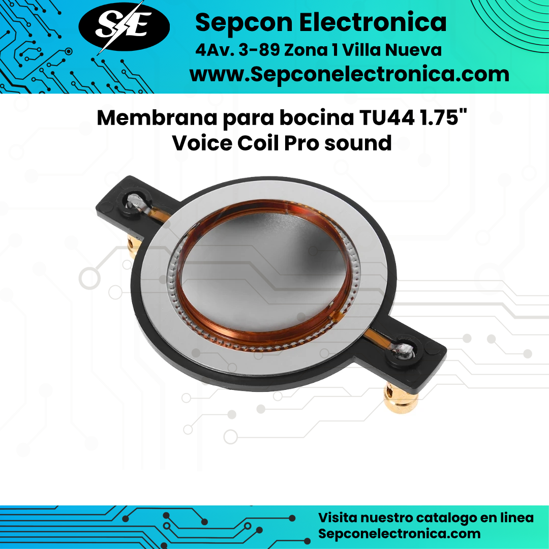 Membrana para bocina TU44 1.75" Voice Coil Prosound