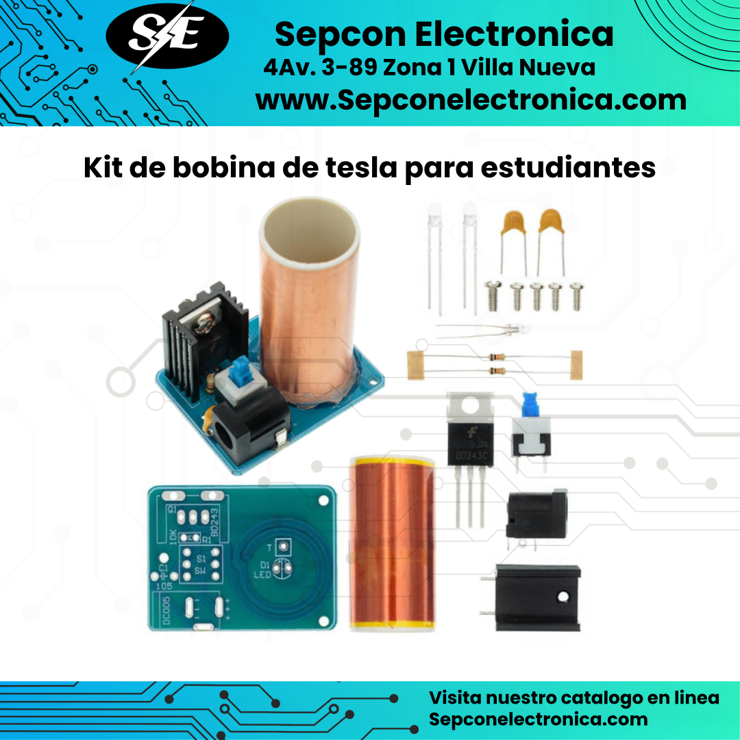 Kit de bobina de tesla para estudiantes