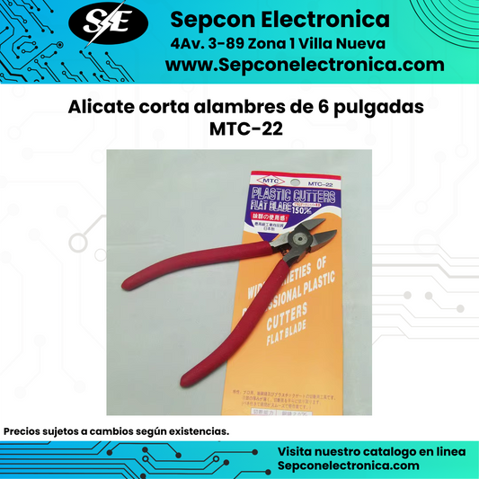 Alicate corta alambre de 6 pulgadas MTC-22