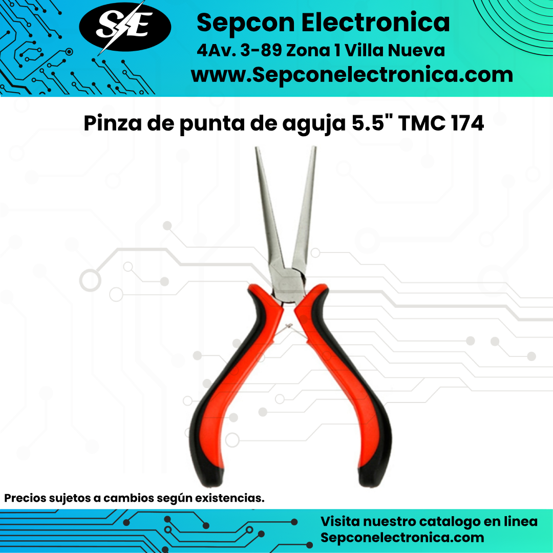 pinza de punta de aguja 5.5" pulgadas TMC 174
