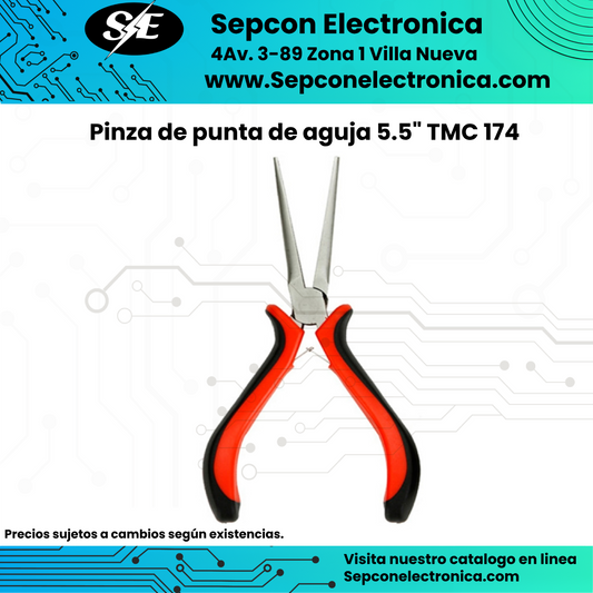 pinza de punta de aguja 5.5" pulgadas TMC 174