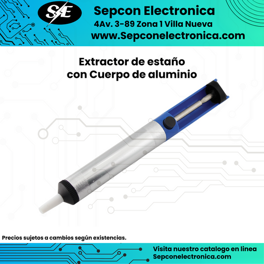 Extractor desoldador de Estaño cuerpo de aluminio