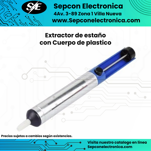 Extractor desoldador de Estaño cuerpo de plastico
