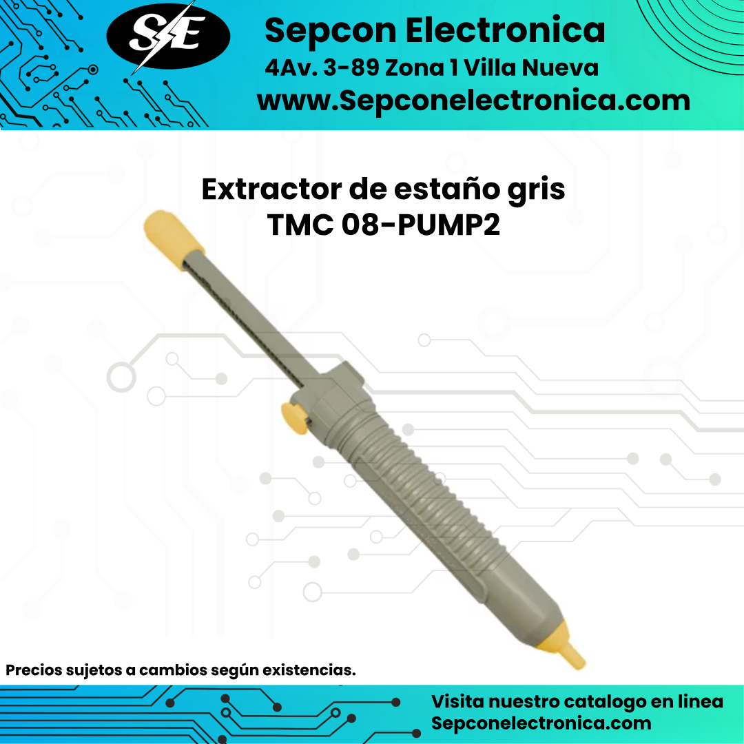 Extractor desoldador de Estaño gris mediano TMC 08-PUMP2