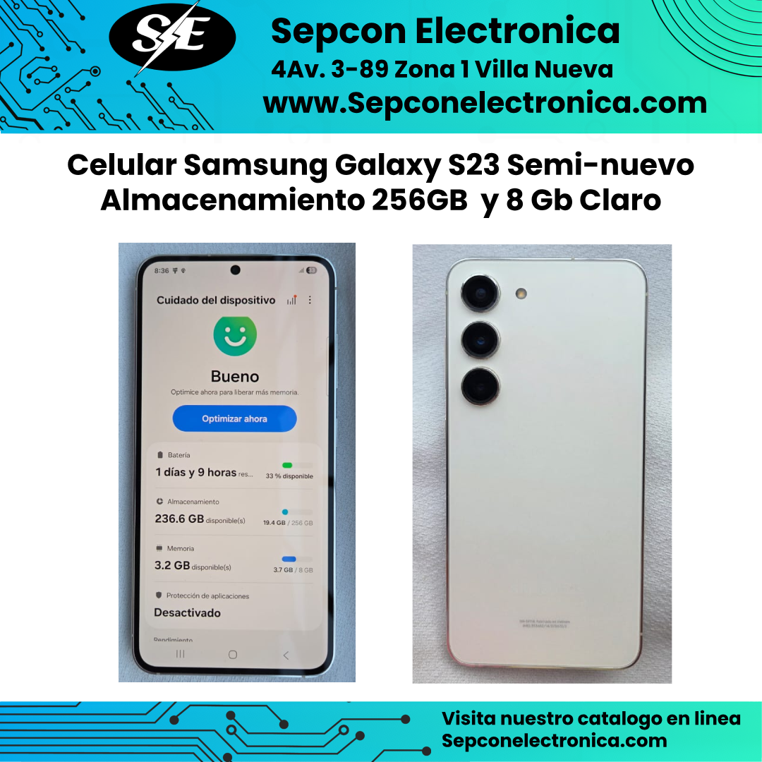 Celular Samsung Galaxy S23 Semi-nuevo Almacenamiento 256GB  y 8 Gb Claro