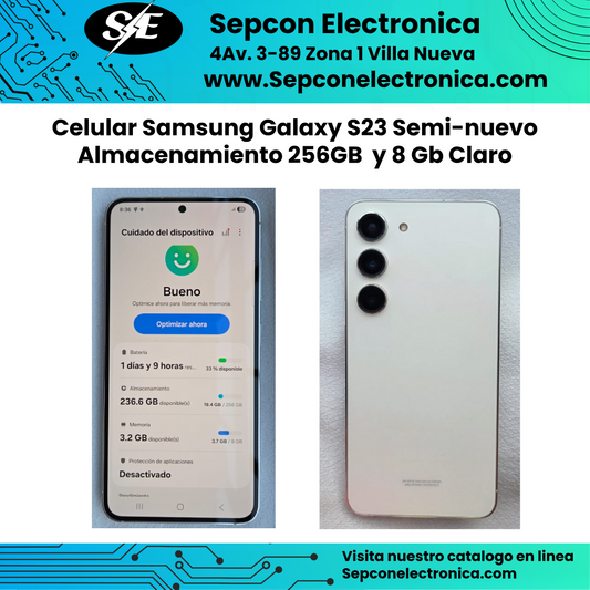 Celular Samsung Galaxy S23 Semi-nuevo Almacenamiento 256GB  y 8 Gb Claro