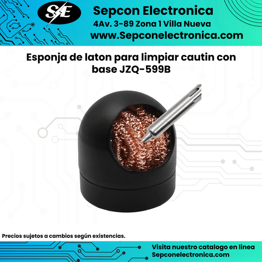 Esponja de laton para limpiar cautin con base JZQ-599B