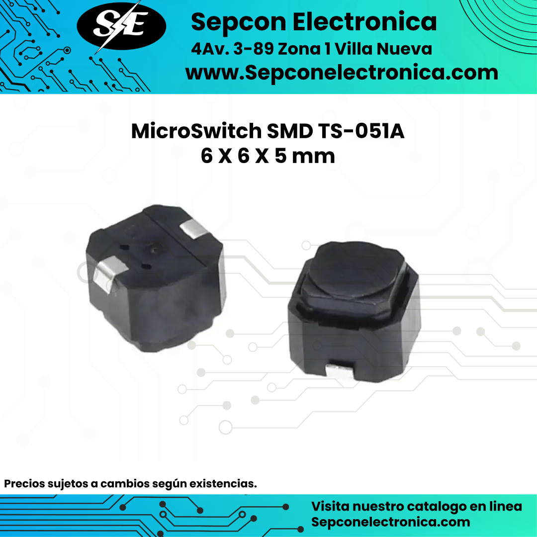 MicroSwitch SMD TS-051A  6 X 6 X 5 mm