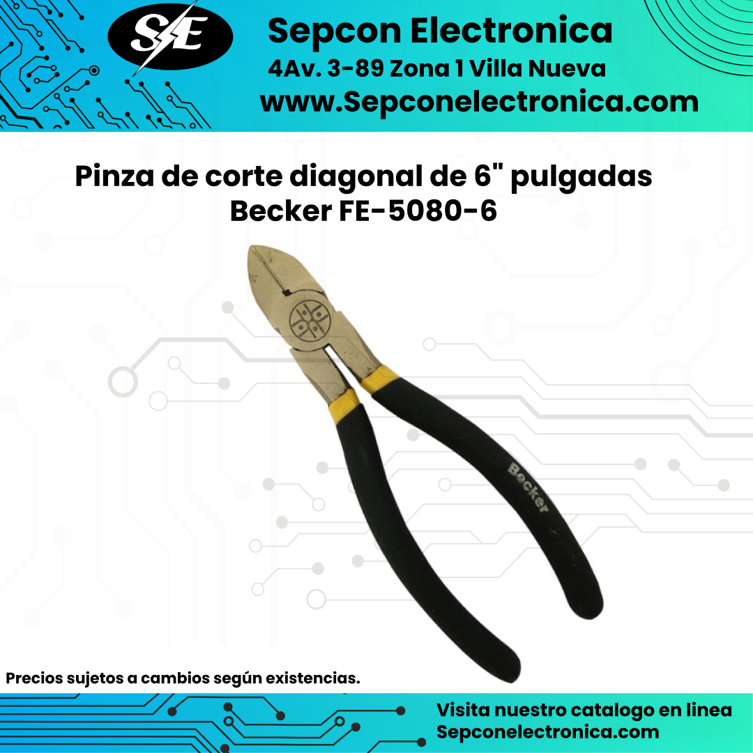 Pinza de corte diagonal de 6" pulgadas  Becker FE-5080-6