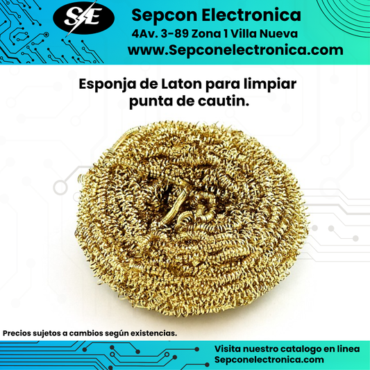 Esponja de metal Latón para Limpiar Punta de Cautín