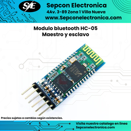 Modulo bluetooth HC-05 Maestro y esclavo