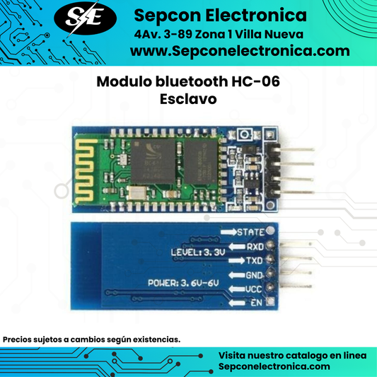 Módulo Bluetooth HC-06 (Esclavo)