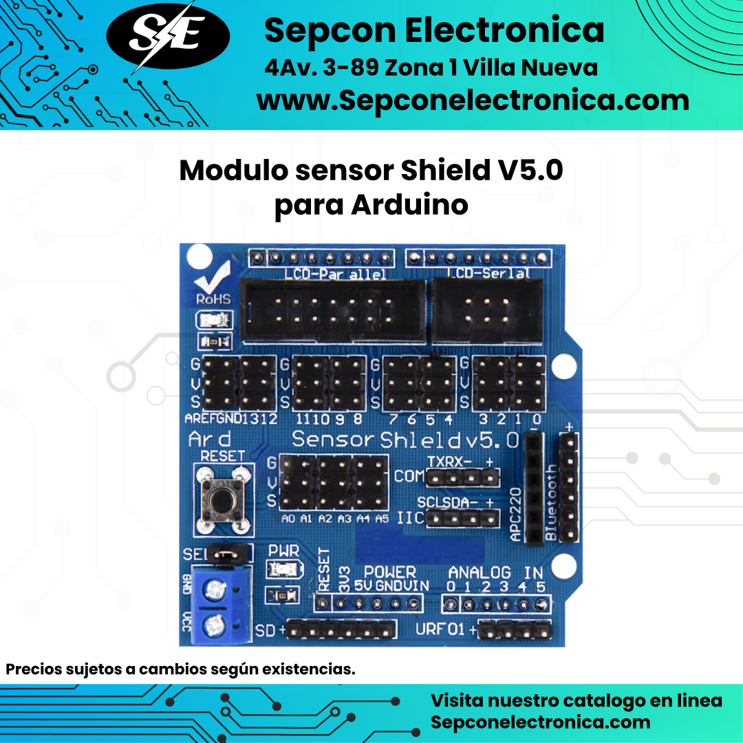 Módulo Sensor Shield V5.0 para Arduino