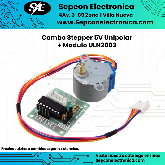 Combo Stepper 5V Unipolar  + Modulo ULN2003