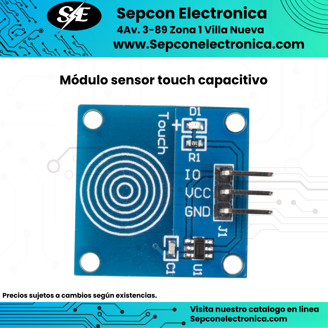 Módulo sensor touch capacitivo