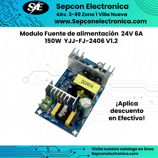 Módulo de fuente de alimentación  24V 6A 150 watts