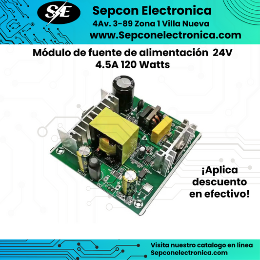 Módulo de fuente de alimentación  24V 4.5A 120 Watts