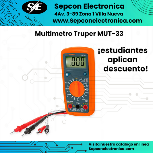Multímetro digital  Truper Mut-33