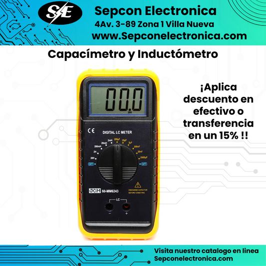 Capacímetro e Inductómetro Profesional JCM 60-mm6243