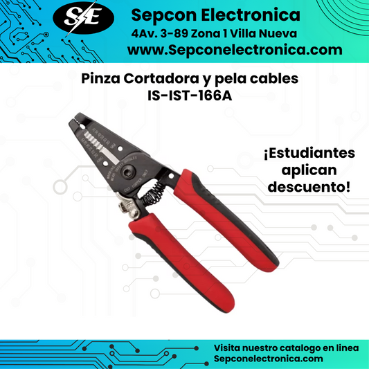 Pinza Cortadora y pela cables  IS-IST-166A