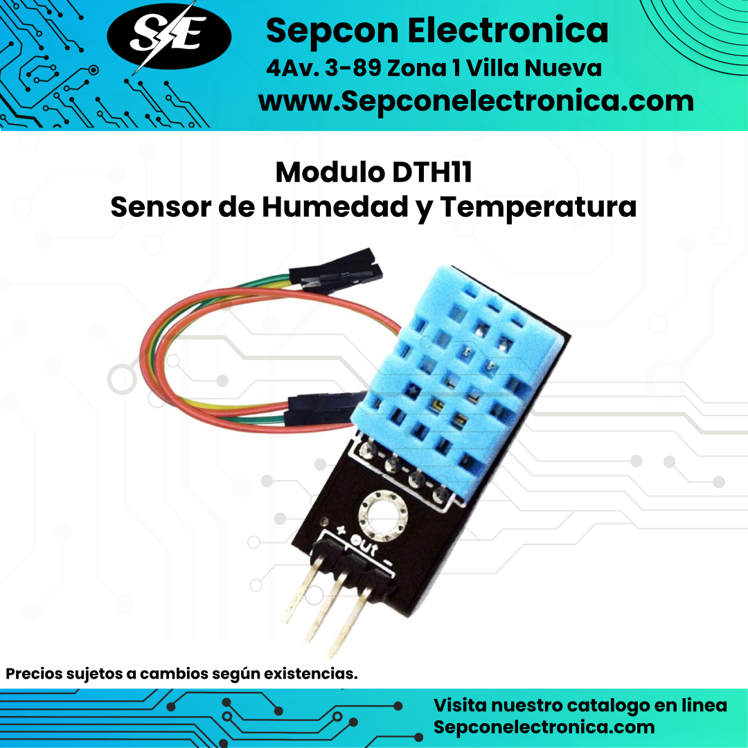 Modulo DTH11  Sensor de Humedad y Temperatura