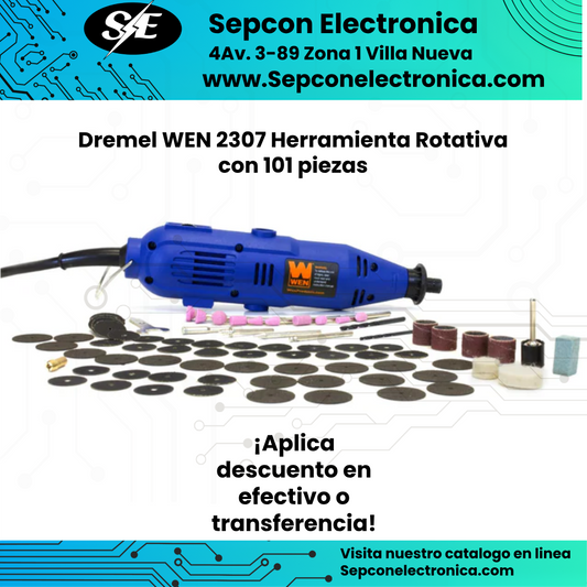 Dremel WEN 2307 – Herramienta Rotativa Multifuncional con 101 Accesorios