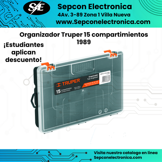 Organizador Truper 15 compartimientos 19896
