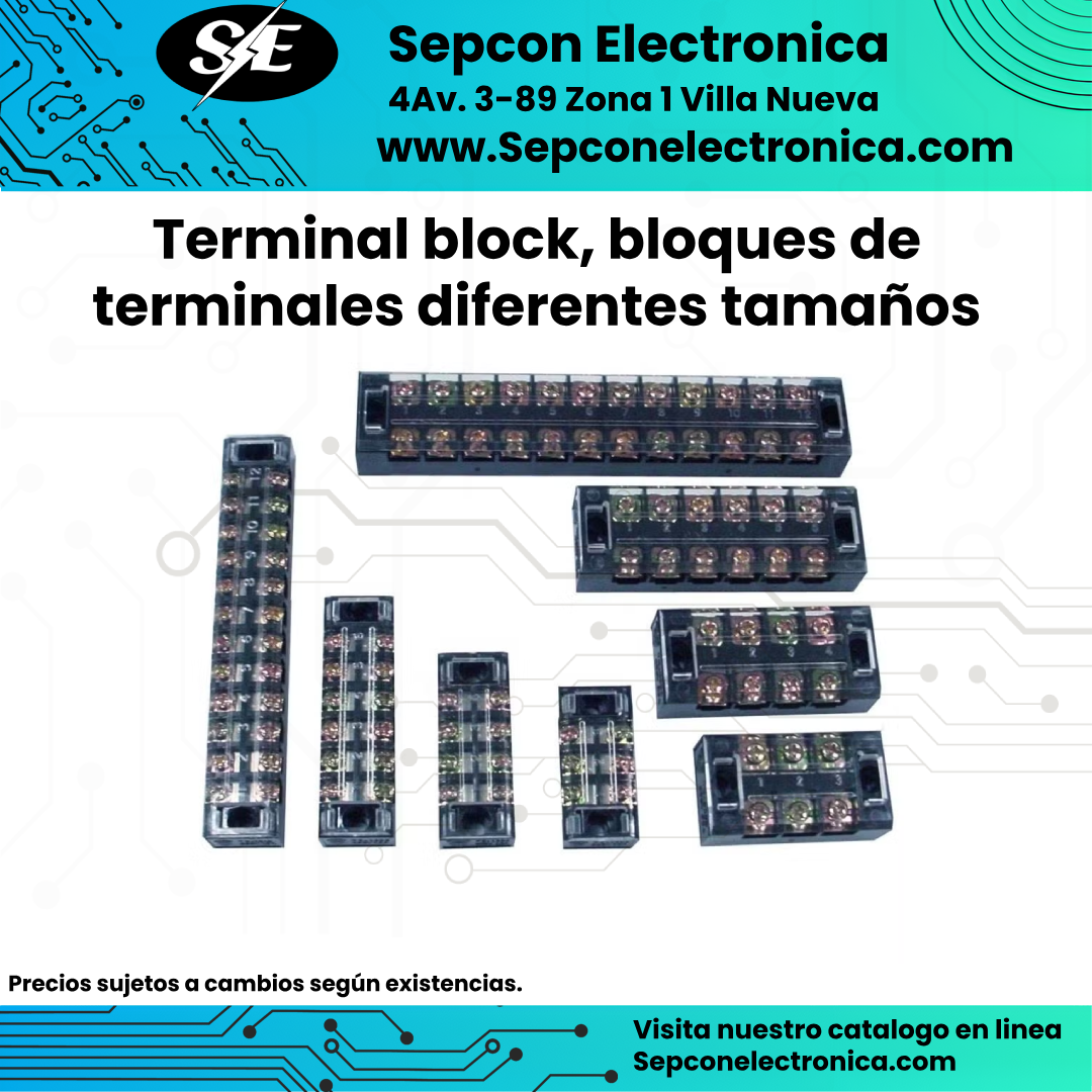 Terminal block, bloques de terminales diferentes tamaños