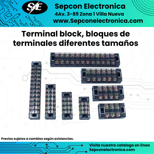 Terminal block, bloques de terminales diferentes tamaños