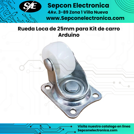 Rueda Loca 25 mm para Kit de Carro Arduino