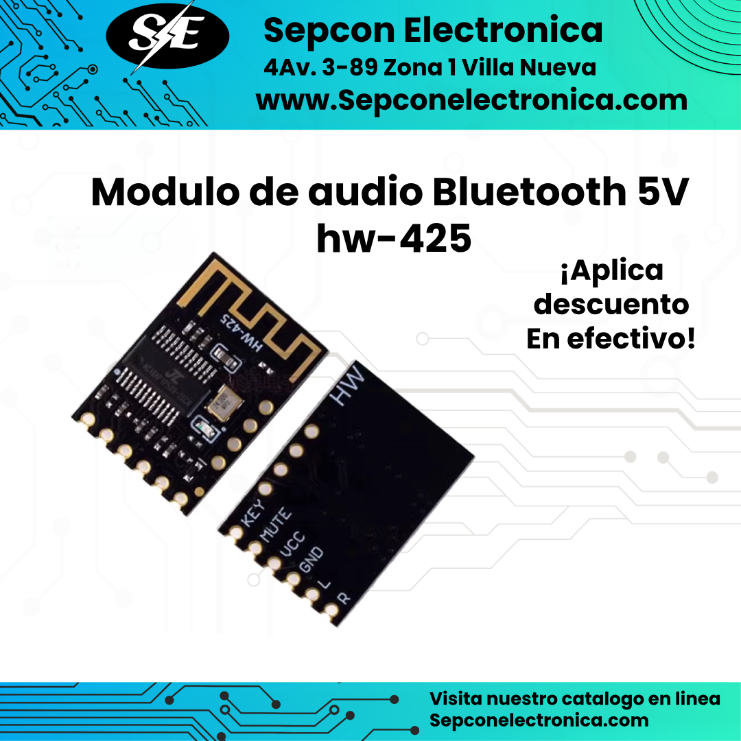Módulo receptor de Audio Bluetooth 5V HW-425